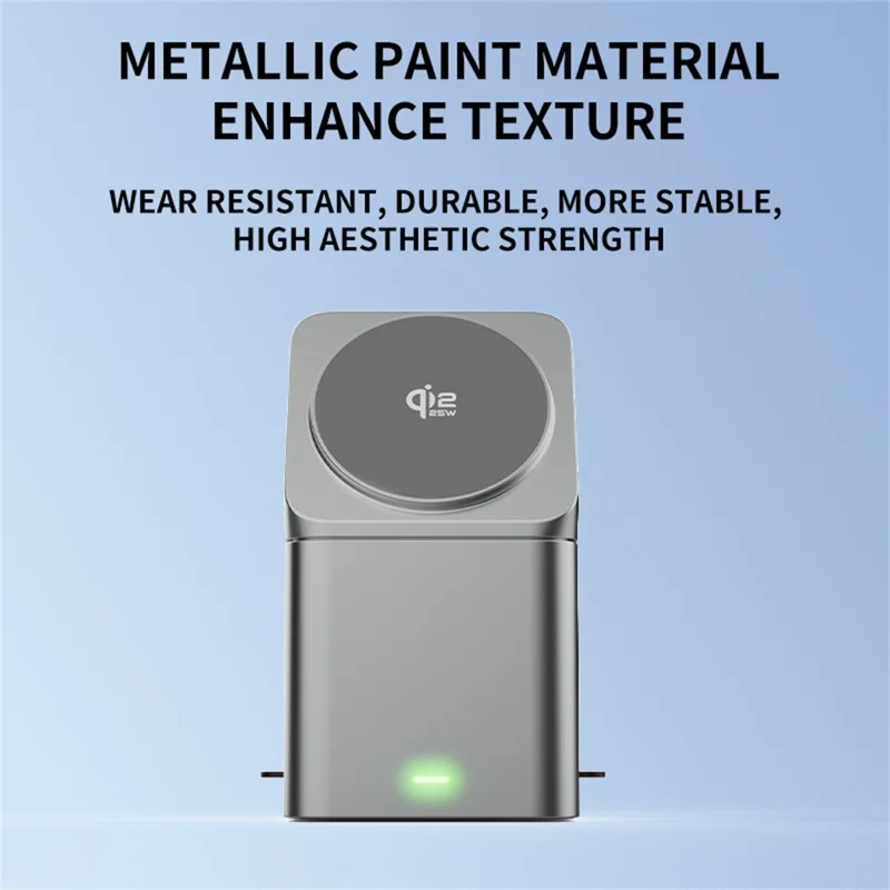 Qi2 25W 3-in-1 Wireless Charger with Night Light Touch Lifting Charging Station for Phone Watch Earbuds
