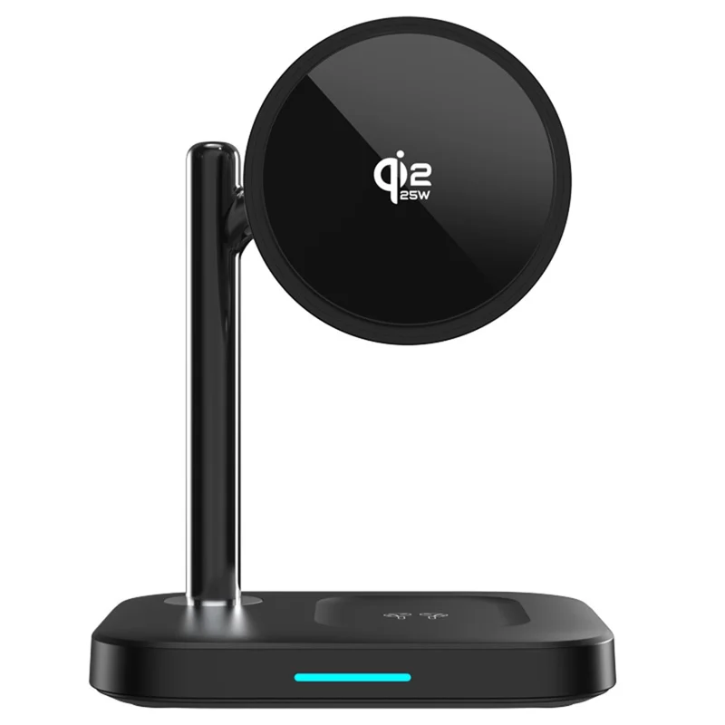 C69 2-w 1 Qi2.2 25 W Łącznik Do Ładowania Przewodowego z Chłodzeniem Półprzewodnikowym Magnetyczny Ładowarka Do Telefonu Słuchawek - Czarny