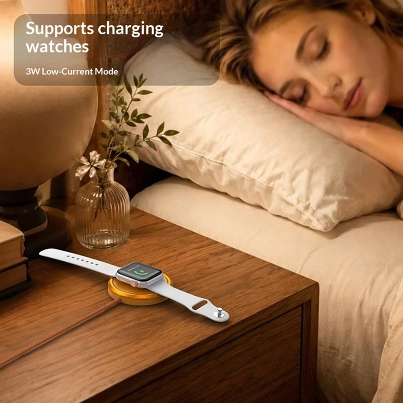 HYD-003 25W Magnetic Wireless Charger with Stand for Smartphone and Smartwatch - White