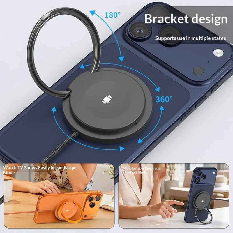 HYD-003 25W Magnetic Wireless Charger with Stand for Smartphone and Smartwatch - White
