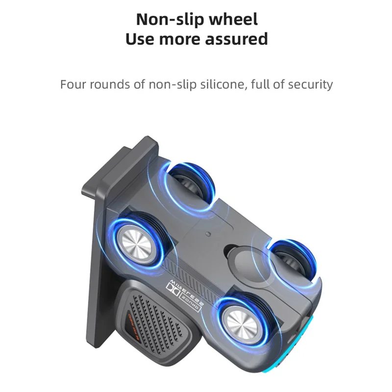 T30S 15W 3 in 1 Car-Shaped Wireless Charger with Bluetooth-compatible 5.3 Speaker - Grey