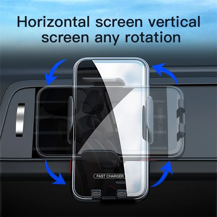 V8 15W Air Air Vent Mount Mount Monterneht - Grau