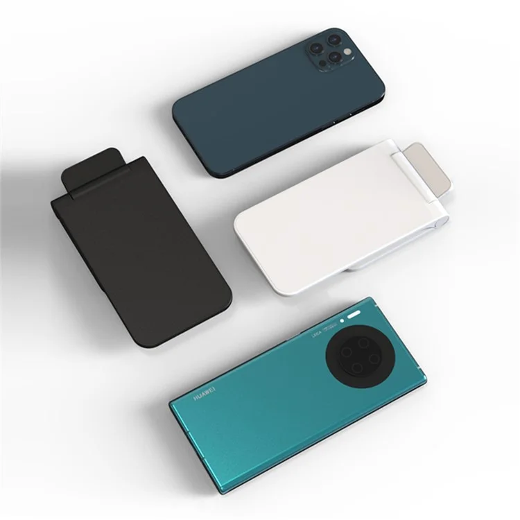 S25 Foldable 15W Wireless Charger Cellphone Stand Fast Charging Dock for iPhone Android Phone - White