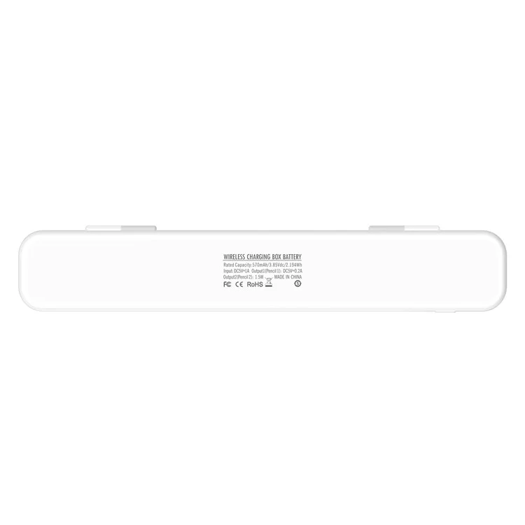 Caja de Carga de Carga Inalámbrica P2 2-In-1 Para Apple Pencil 2nd / 1ra Generación, Soporte de Pluma de Caja de Almacenamiento Con Tapa