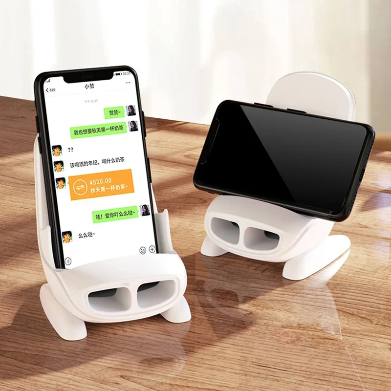 S88 Magnetic Adapter Design Wireless Charging Stand Holder Wireless Charger Sound Amplifier Function - Pink