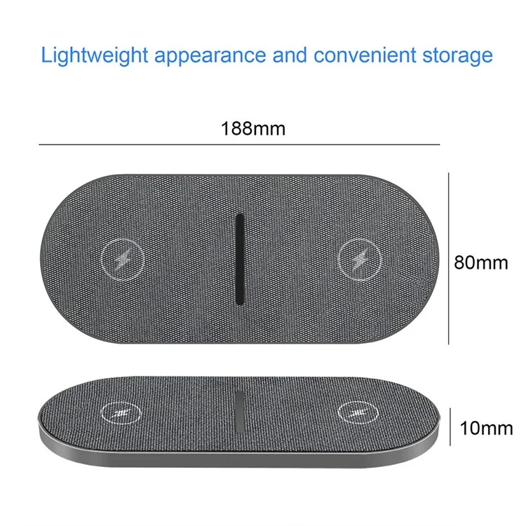 B513 2 en 1 Pavé de Charge Sans Fil Pour Iphone / Airpods Pro Dual 20W Fast Charger Mat Qi Station