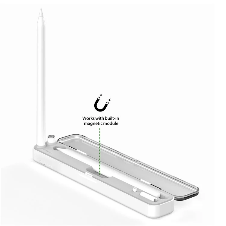 Cargador Inalámbrico Portátil 2-en-1 Para Apple Pencil (2ª Generación) /(1ra Generación) Wireless / Caja de Carga Con Cable Batería Incorporada