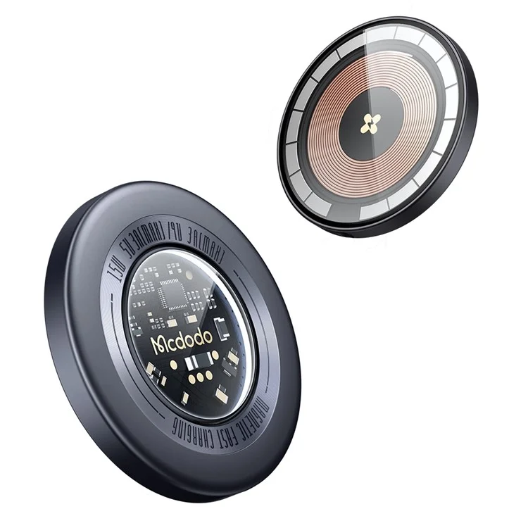 MCDODO CH-2330 MDD Prism Serie 15W Tasching Charger Wireless Trasparet - Grigio Scuro