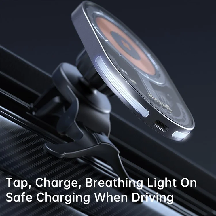 Chargeur sans fil magnétique pour voiture MCDODO CH-2340 Prism Series, Gris foncé