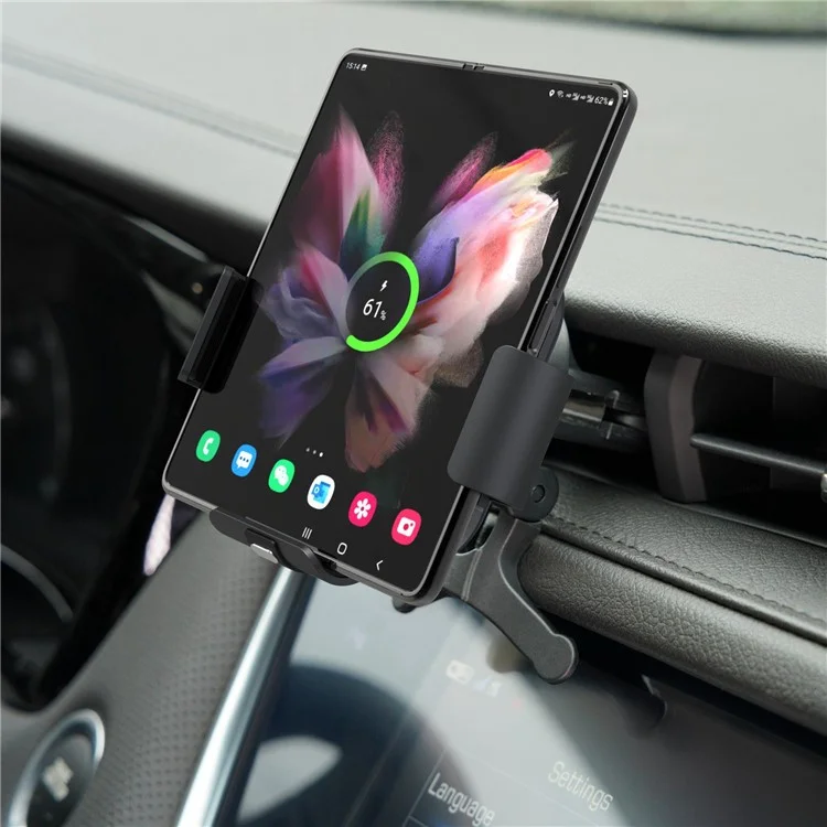 S10 For Samsung Galaxy Fold Foldable Screen Phone Holder Car Mount Coil Electromagnetic Induction Wireless Charger