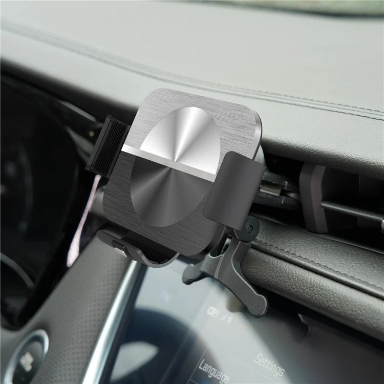 S11 Electromagnetic Induction Wireless Charger Foldable Screen Phone Clamp Holder Car Air Vent / Dashboard / Windshield Mount Bracket for Samsung Qi-enabled Phones