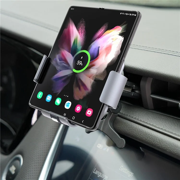 Suporte para celular S8 dobrável, grampo para carro, carregador sem fio por indução eletromagnética para Samsung Galaxy Fold