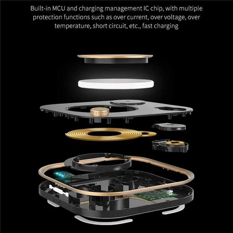 X3 15W Fast Charging 3-in-1 Wireless Charger für Mobiltelefone, Uhren, Kopfhörer Kabellose Ladestation (Basisversion) - Weiß