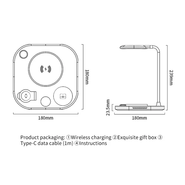 X3 15W Fast Charging 3-in-1 Wireless Charger für Mobiltelefone, Uhren, Kopfhörer Kabellose Ladestation (Basisversion) - Weiß