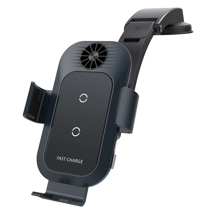 C35 Bobinas Duplas Portador de Telefone Celular Carregador Sem Fio Com Ventilador de Resfriamento Para Samsung Galaxy Z Flip3 / Flip4 / Iphone