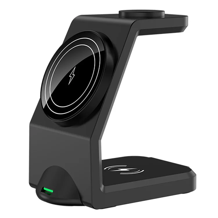 WT158 Cargador inalámbrico magnético 3 en 1 de 15 W, soporte de carga multifuncional para teléfono, auricular y reloj