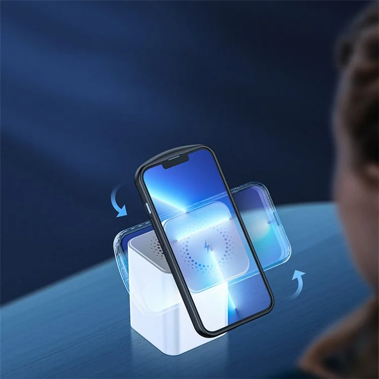 XUNDD 041 4-in-1 Magnetic Wireless Charger 60-Degree Adjustable Charging Station with USB-A + Type-C Ports for Cell Phones, Headset