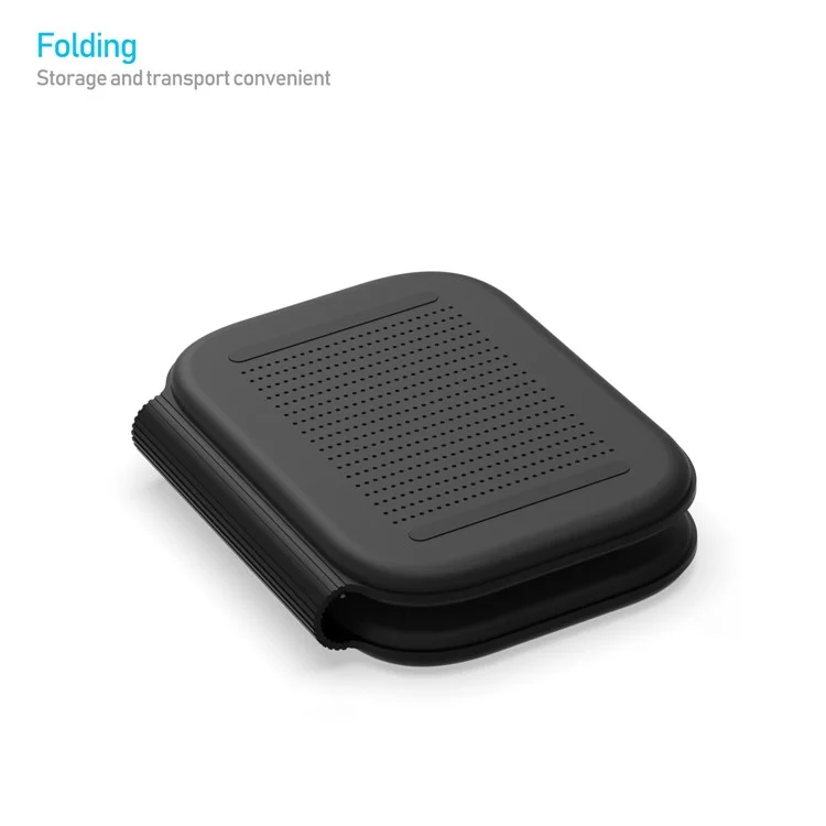 F20P Para iPhone / Apple Watch / AirPods / Samsung Galaxy Buds Cargador inalámbrico magnético plegable de 3 en 1 (Qi / CE Certificado) - Negro