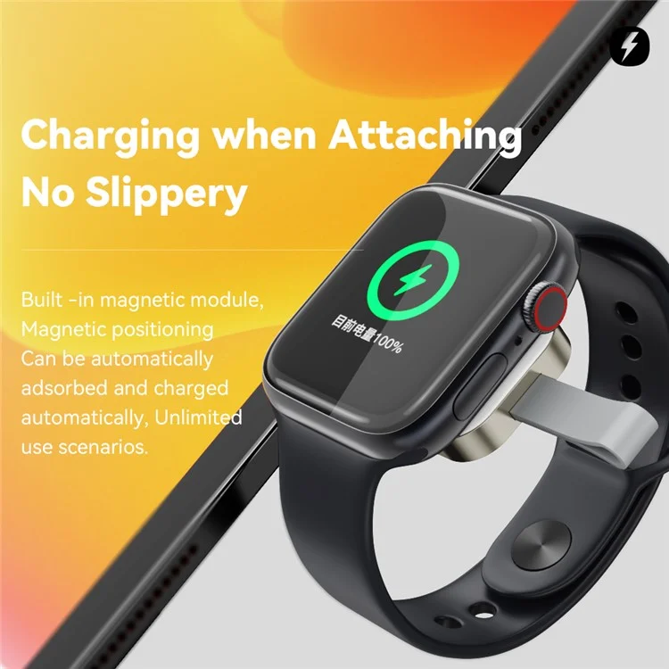 ESSAGER для Apple Watch Портативное беспроводное зарядное устройство Смарт-часы Зарядная док-станция - Мужской разъем Type-C