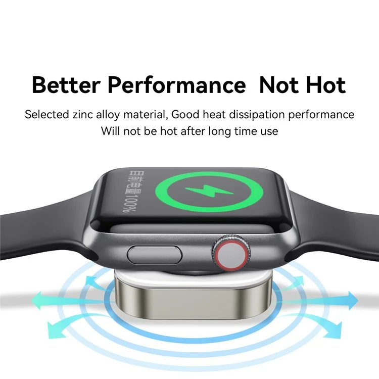 ESSAGER для Apple Watch Портативное беспроводное зарядное устройство Смарт-часы Зарядная док-станция - Мужской разъем Type-C