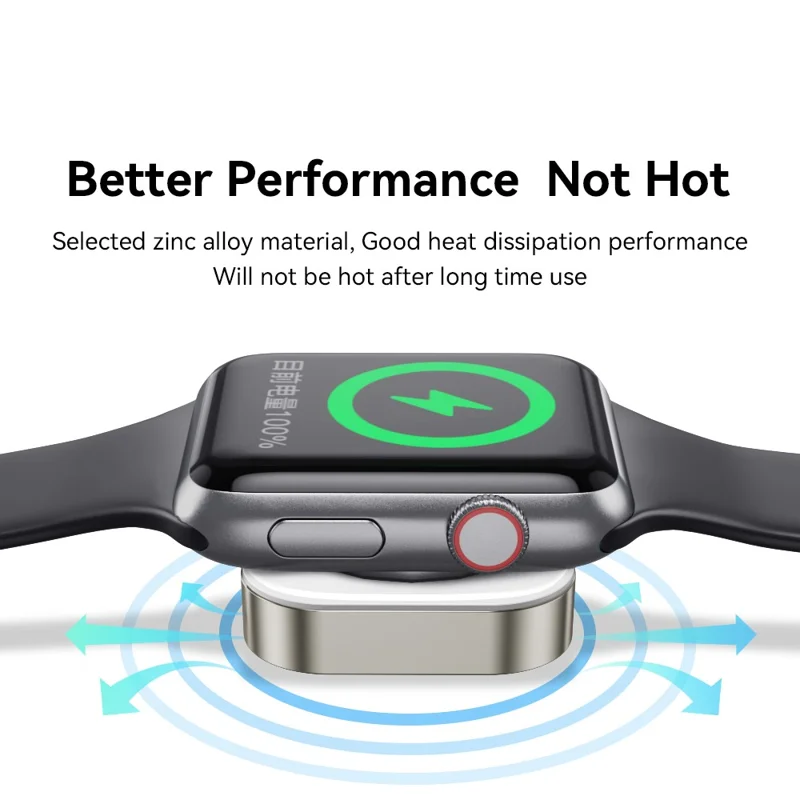 ESSAGER For Apple Watch Portable Wireless Charger Smartwatch Charging Dock - USB-A Male