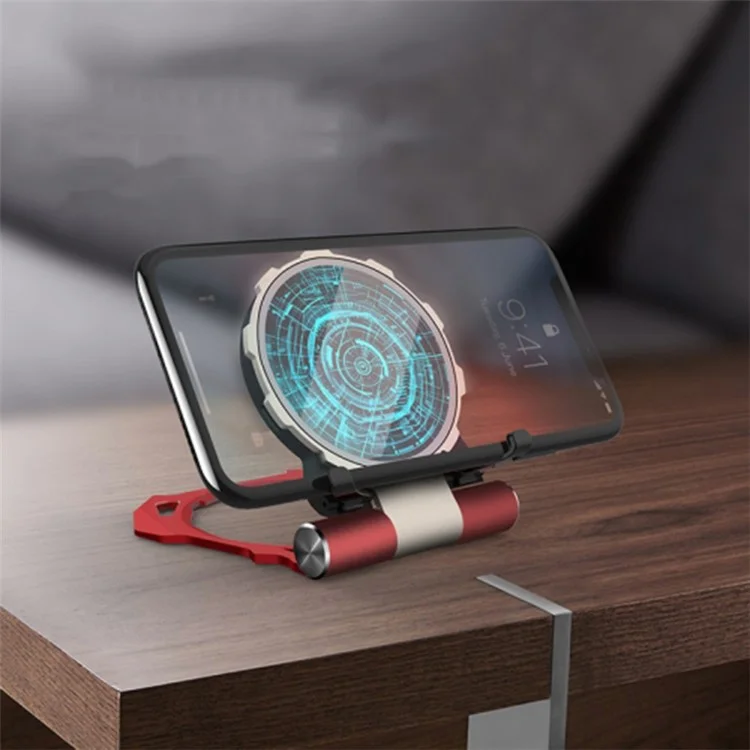 Chargeur sans fil pliable en alliage d'aluminium pour téléphone portable, support de rotation à 180 degrés avec câble micro USB