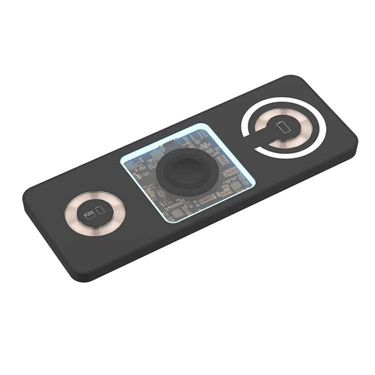 A003 3-in-1 15W Wireless Charger Tragbare Aufladeplatte für iPhone-Serie, iWatch, AirPods Ladestation