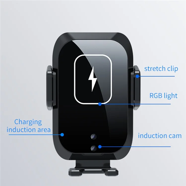 Carregador Sem Fio para Carro X11 15W, Suporte de Celular de Carregamento Rápido com Saída de Ar (sem Capacitor)