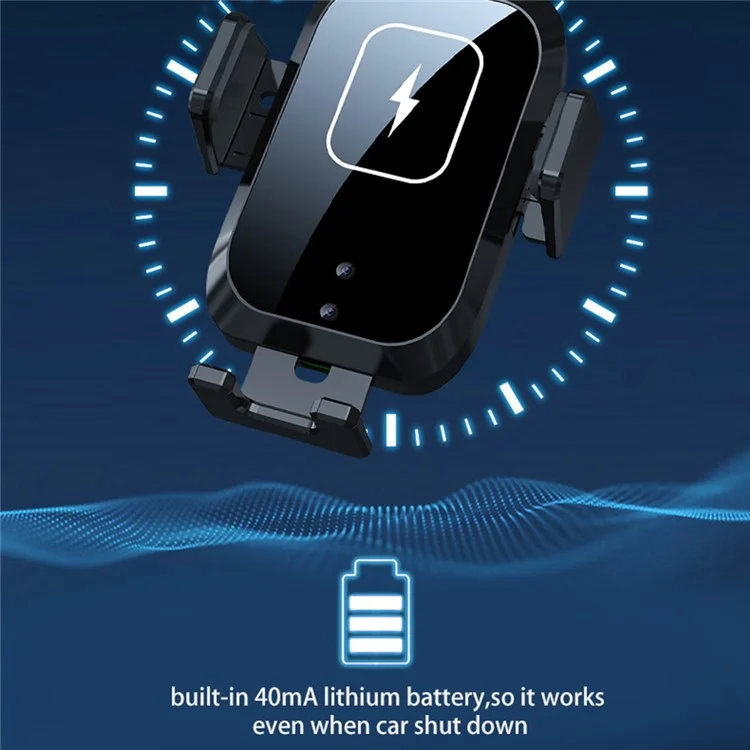 X11 Auto-Wireless-Ladegerät Handyhalterung mit Lüftungshalterung, Zigarettenanzünder-Ladegerät, 3-Achsen 15-W-Autoladegerät (ohne Kondensator)
