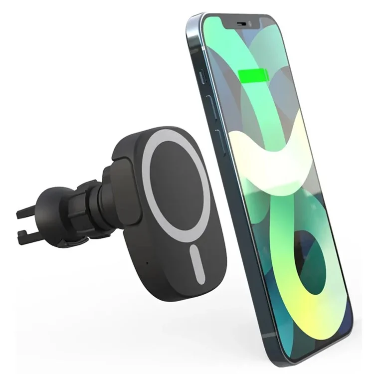 X13 15W Magnetic Wireless Charger for Car Air Vent Cell Phone Charger Mount with Suction Base, QC3.0 Cigarette Lighter Charger