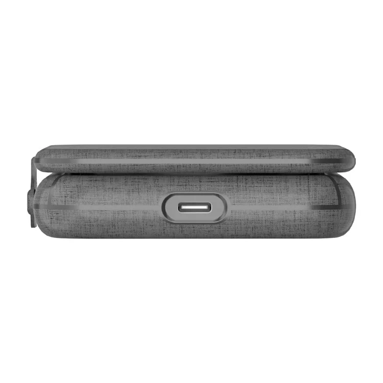 MOMAX Q.Mag Go Chargeur sans fil magnétique pliable 2-en-1 20 W, Chargeur portable pour téléphone pour iWatch (certifié MFM + MFW, gris foncé)