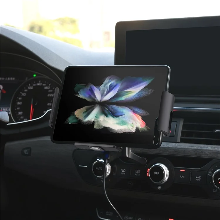 S1 Pro para Samsung Galaxy Fold / Huawei Mate X Teléfono Plegable Cargador Inalámbrico para Coche Soporte de Teléfono Soporte de Carga