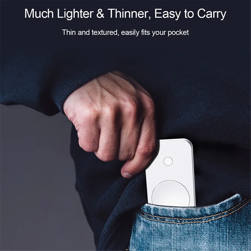 Carregador Portátil Sem Fio V9S para Samsung Galaxy Watch 5 Pro 45mm, Banco de Energia de 1000mAh com Chaveiro - Branco