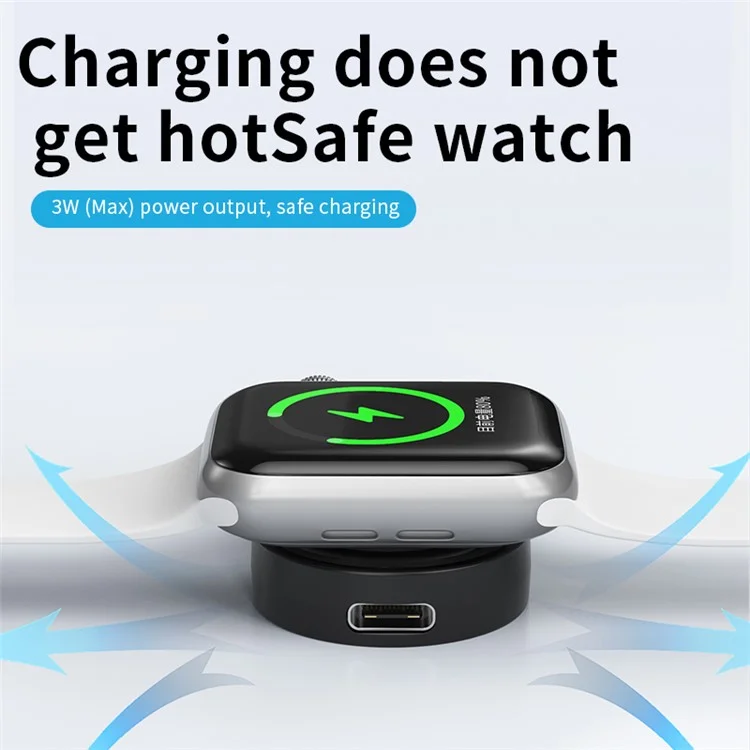 Chargeur sans fil magnétique mini pour Apple Watch Series 1-8 JJT-X53 - Blanc