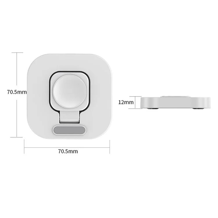 JJT-A56 Per Apple Watch Series 1-8 Caricabatterie Smartwatch Portatile Magnetico Wireless - Bianco