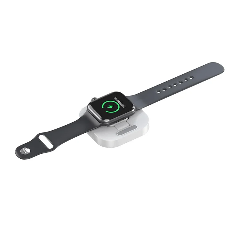 JJT-A56 Per Apple Watch Series 1-8 Caricabatterie Smartwatch Portatile Magnetico Wireless - Bianco