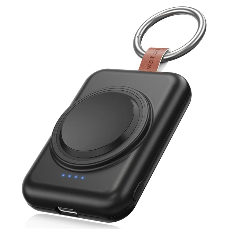 A-03 1800mAh Mini Power Bank per Samsung Galaxy Watch 6 / 5 / 5 Pro / 4 / 3 / Active / Active 2 Caricatore Wireless Portatile - Nero