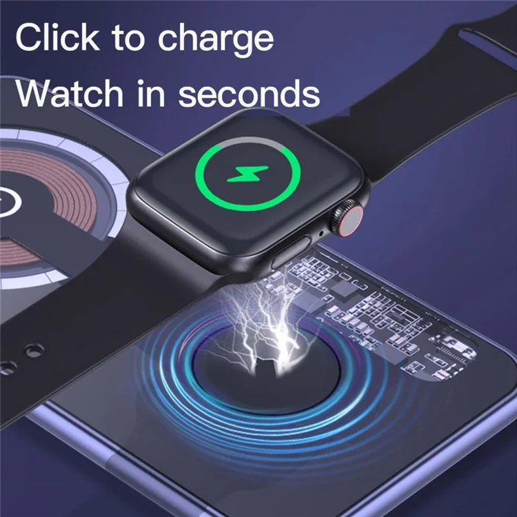 TOTU CACW-065 Ming Series 2-em-1 Carregador Magnético Sem Fio para Celular, Base de Carregamento Slim e Portátil para Smartwatch