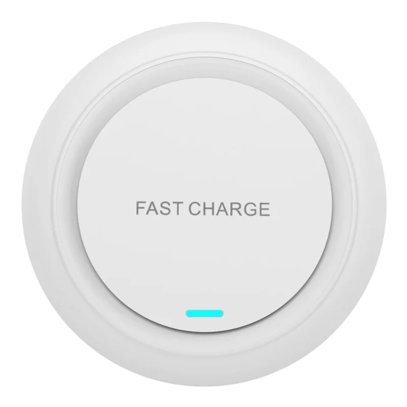SP-Q18 Mobile Phone Round Wireless Charger Desktop 15W Fast Charging Panel - White