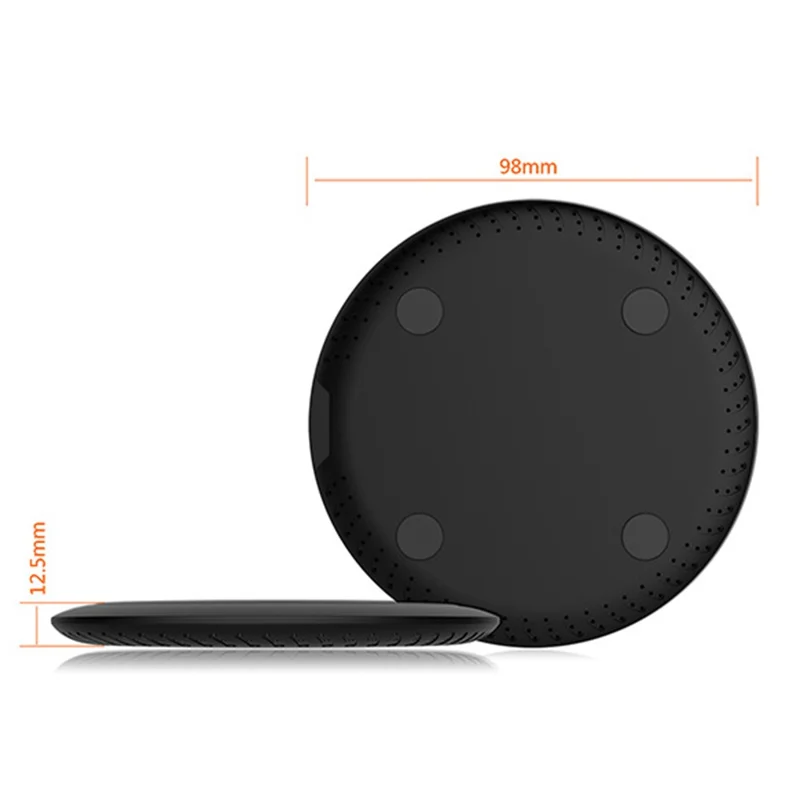 SP-Q18 Mobile Phone Round Wireless Charger Desktop 15W Fast Charging Panel - White