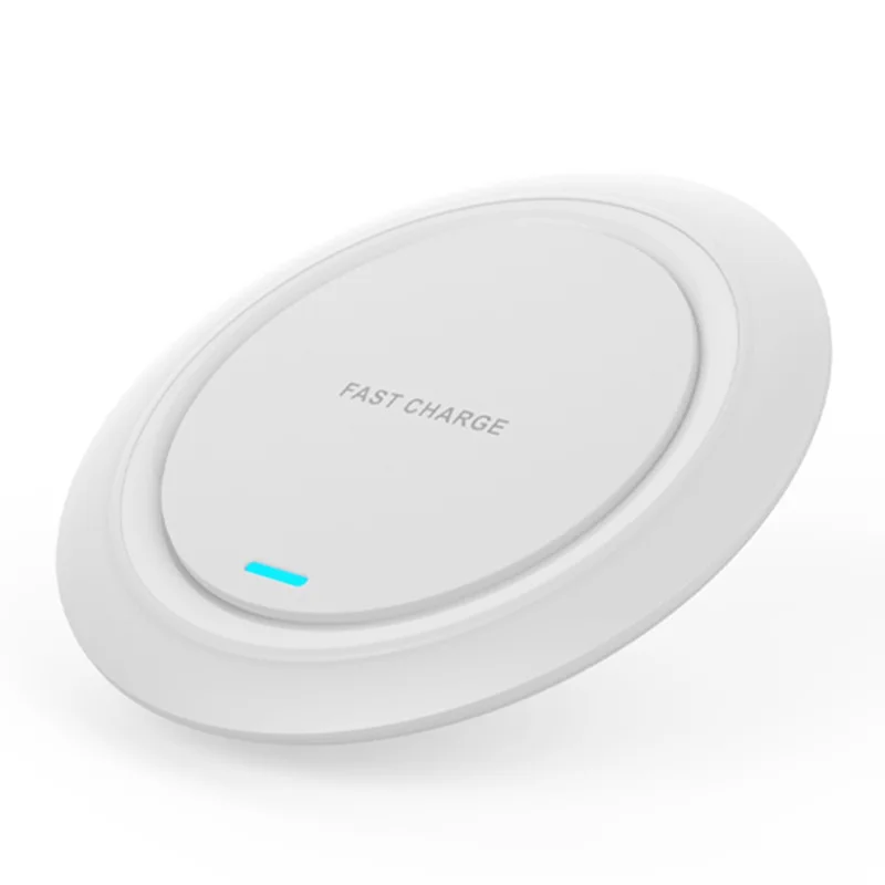 SP-Q18 Mobile Phone Round Wireless Charger Desktop 15W Fast Charging Panel - White