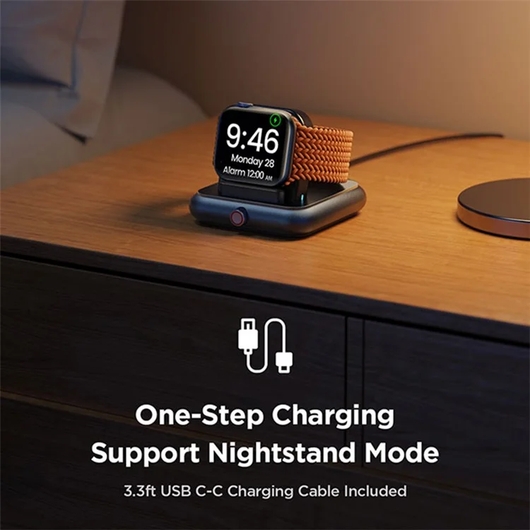 Joyroom JR-WQW03 Magnetic Wireless Watch Ladegerät Für Ein Verstellbares Iwatch-ladegerät Mit Dem Nachttischmodus