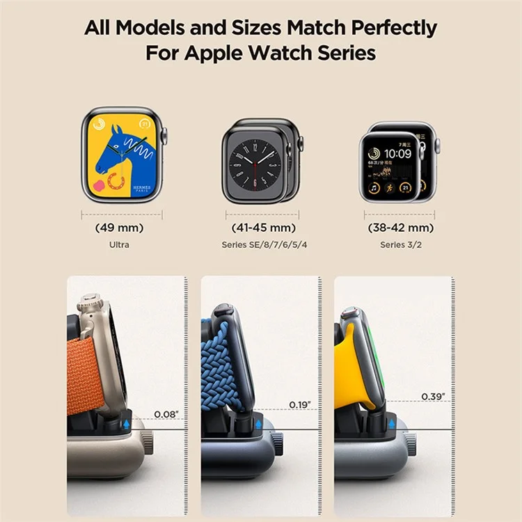 Joyroom JR-WQW03 Magnetic Wireless Watch Ladegerät Für Ein Verstellbares Iwatch-ladegerät Mit Dem Nachttischmodus