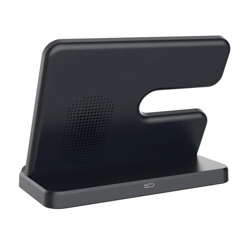 Chargeur rapide 3 en 1 GY-Q10B, station de charge sans fil pour téléphone compatible Qi / Samsung Galaxy Watch / écouteurs - Noir