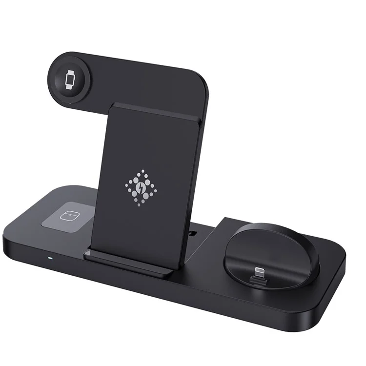 B21-A Carregador Wireless 3 em 1 para Celular, Fone de Ouvido e Smartwatch - Preto