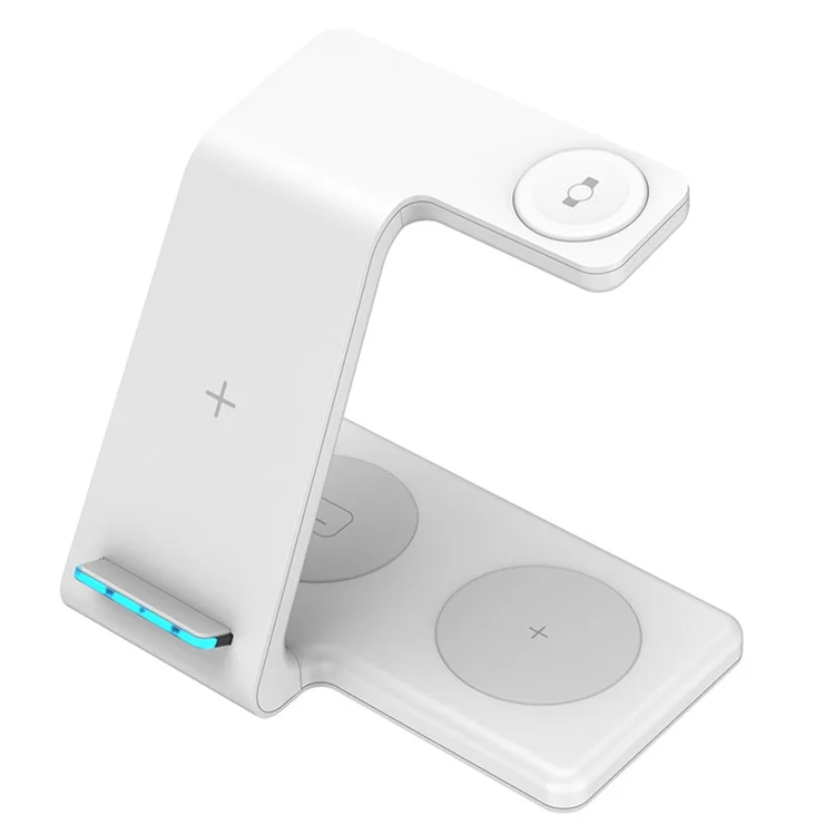 T5 4-in-1 Wireless Charger Compatible with iPhone, Samsung Mobile Phone Watch Cordless Charging Stand - White