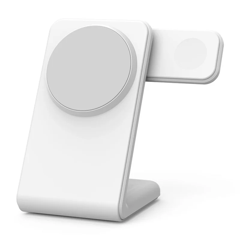 M7 Per iPhone 12-15 / iWatch / AirPods Caricatore Wireless Magnetico 3-in-1 Carica Rapida 15W Stand Supporto (CE, FCC, RoHS, UKCA) - Bianco