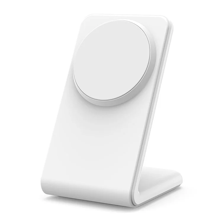M2 15W Wireless Charging Stand for iPhone 12 / 13 / 14 / 15 Series Magnetic Wireless Charger (CE FCC ROHS UKCA) - White