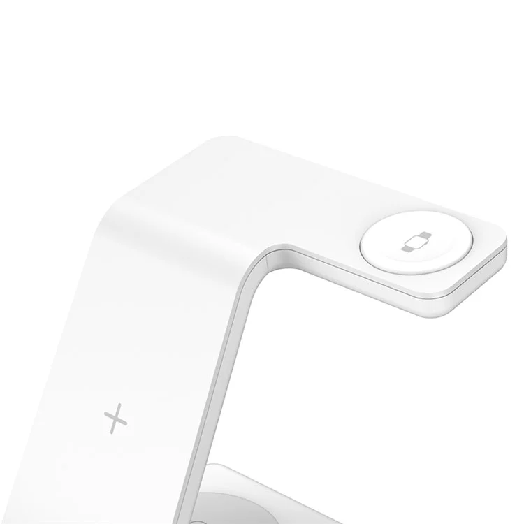 Caricatore da tavolo wireless 4 in 1 per telefono / auricolari / smartwatch (Qi / CE / FCC / ROHS / UKCA / Certificato PSE) - Bianco
