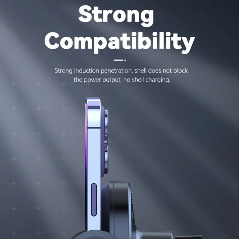 X16 Punk Style Car Wireless Charger 3-Axis Touch-Sensitive Mobile Phone Holder (No Capacitor)